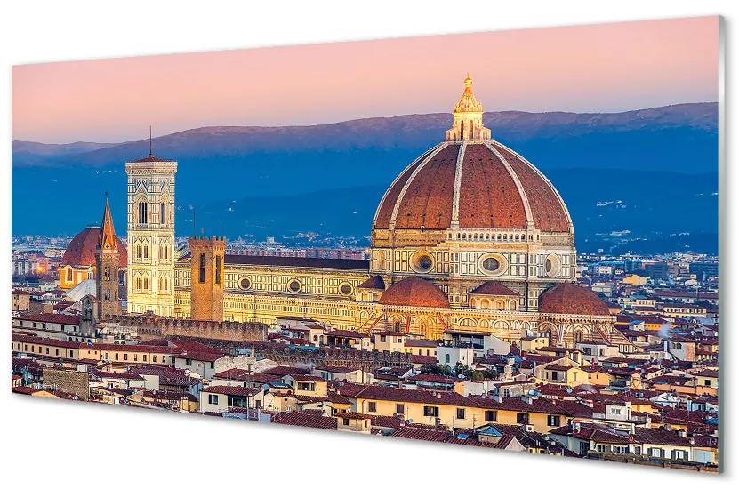 Foto op plexiglas Italië cathedral panorama night 100x50 cm