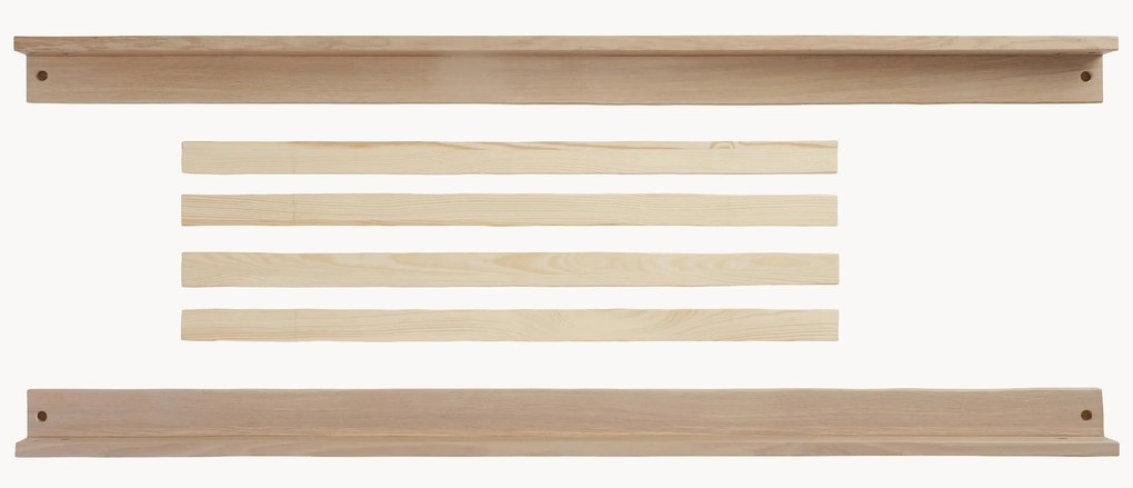 Handgemaakte kinderbedombouwset Eli van eikenhout, 6-delig