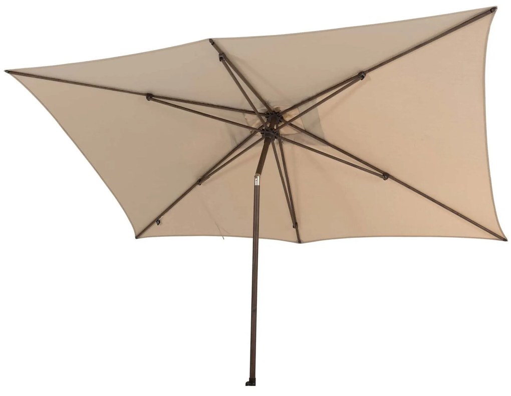 4 Seasons Outdoor Azzurro parasol met Wengé frame en Beach doek 200 x 300 cm  Parasol    beige weerbestendig