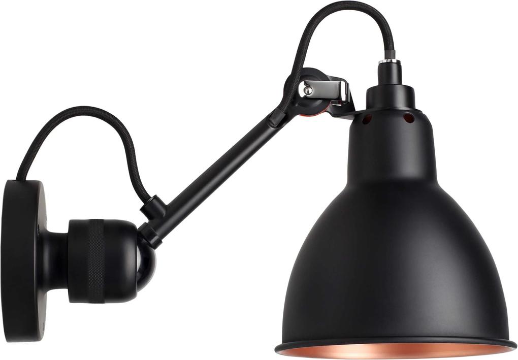 DCW éditions Lampe Gras N304 wandlamp zwart met koper switch