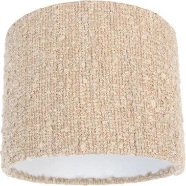 Stoffen lampenkap beige met bouclé stof 18/18/14
