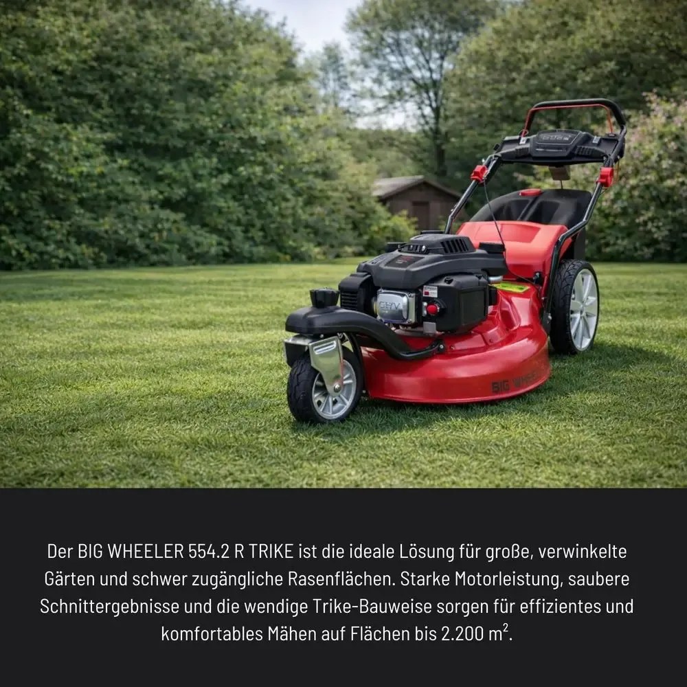 Güde Grasmaaier BIG WHEELER 554.2 R TRIKE – 196 cm³ – 55 cm – Aandrijving