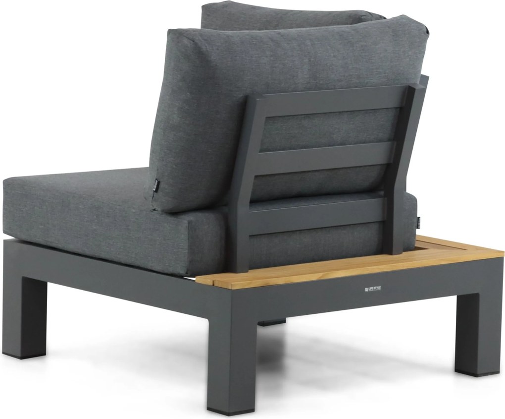 Loungeset 5 personen Aluminium/Teak Grijs Lifestyle Garden Furniture Vittoria