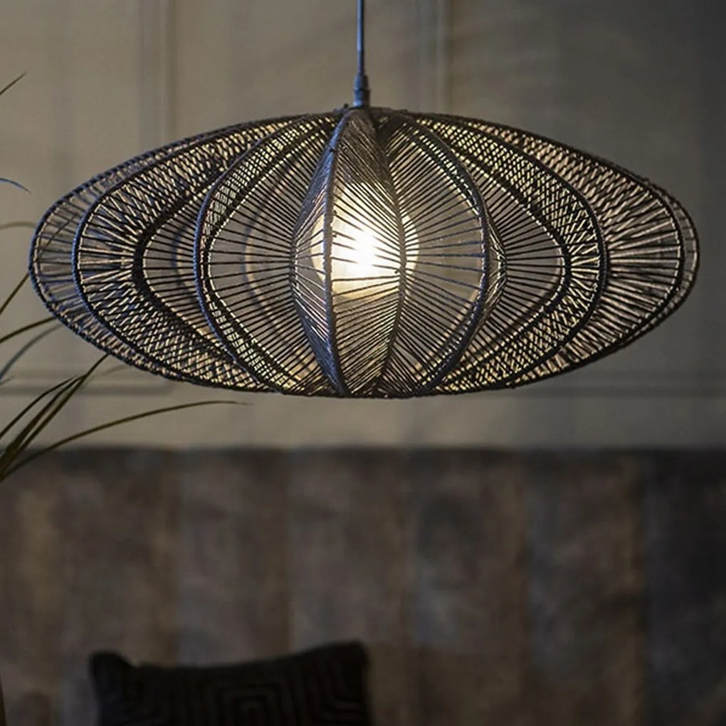 By-Boo Nimbus Design Hanglamp Zwart Touw