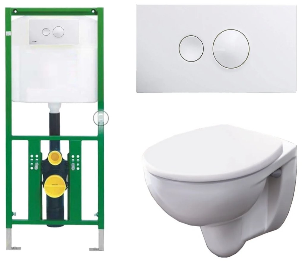 Viega EcoPlus Toiletset Set03 Geberit Econ met Visign for Style 10 drukplaat