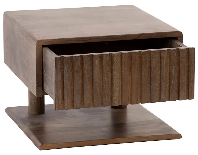 Zwevend Nachtkastje Met Hangende Plank - 35x35x27cm.