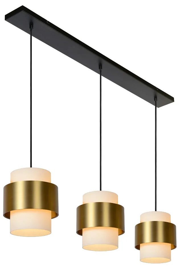 Lucide Firmin hanglamp 110cm 3x E27 goud mat