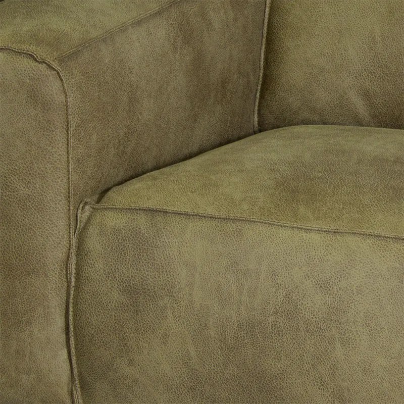 Hoekbank - Lambada - rechts - leer Hunter groen 400