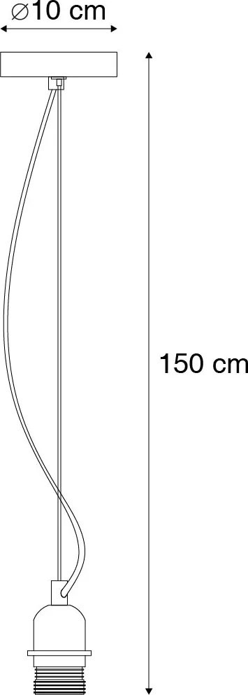 Moderne hanglamp staal zonder kap - Cappo