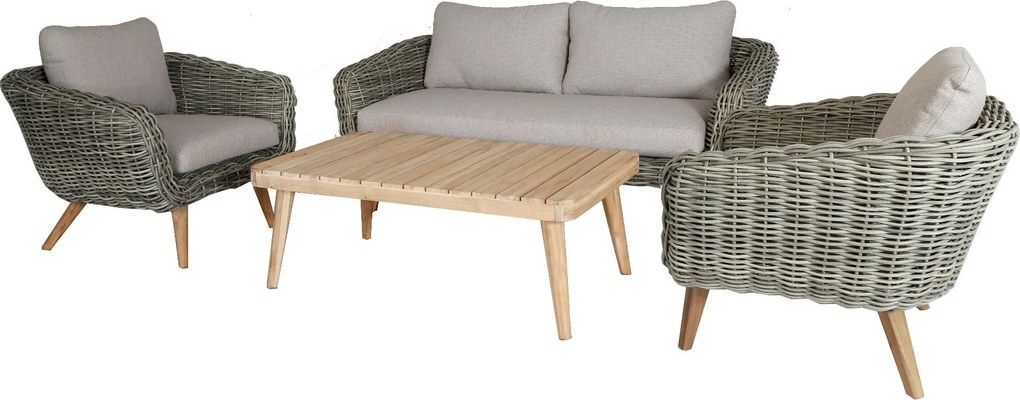 Baratti Stoel-bank Loungeset - Serrano- Wicker - Antraciet - Baratti