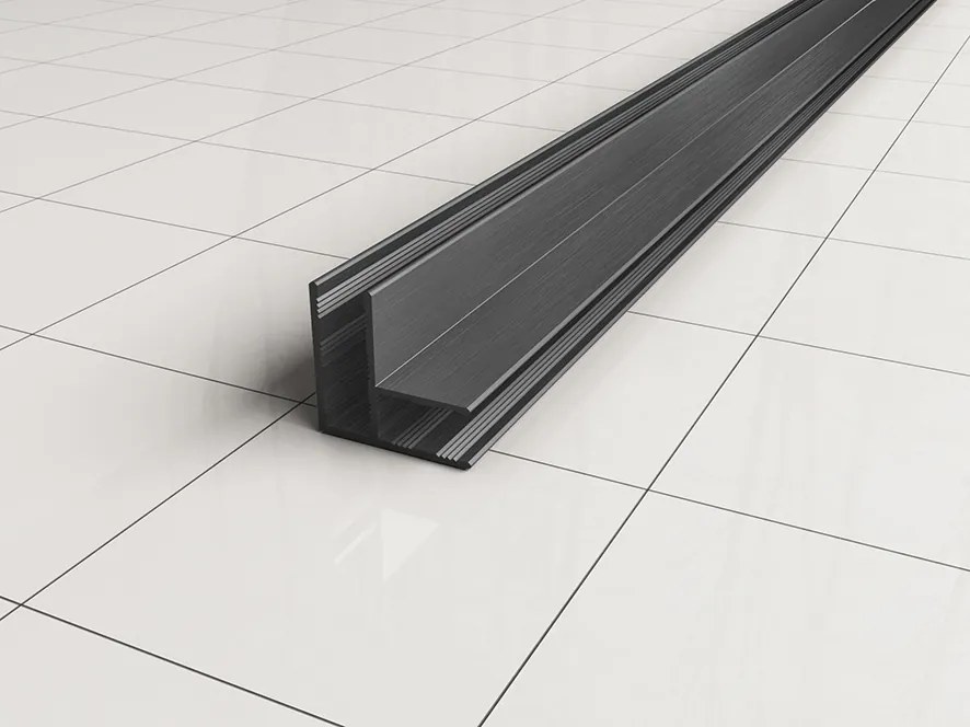 Mueller hoekprofiel voor 10mm glaswand gunmetal