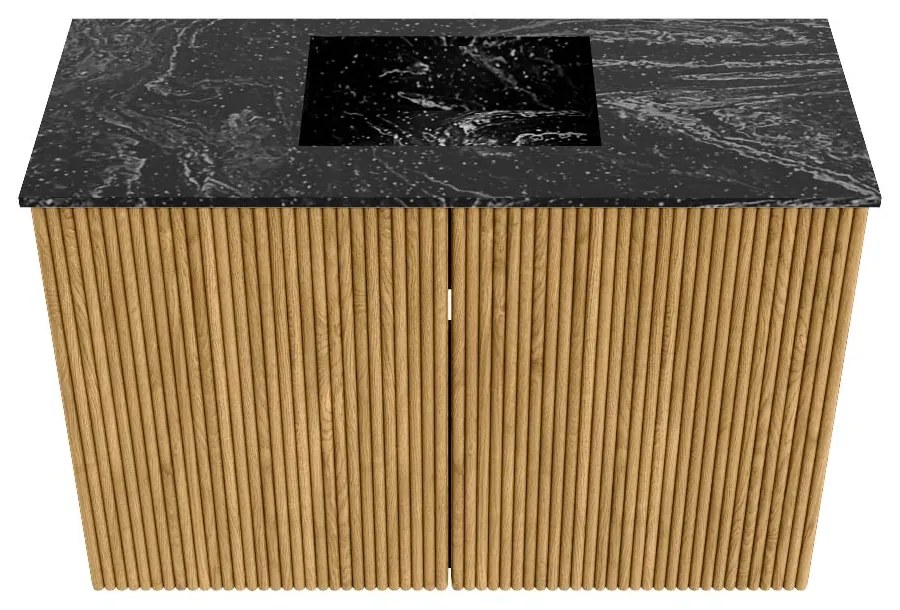 Mondiaz Joya DLux 60cm toiletmeubel oak met wastafel faye midden 1 kraangat lava