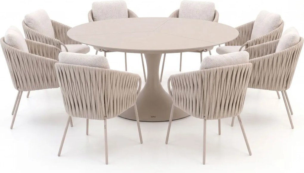Diningset SUNS | 8 personen | Tuinset sintered stone | 9-delig | Kees Smit Tuinmeubelen