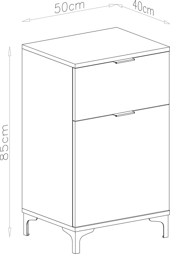 Kast LANA 01 beige - STAANDE KAST MET LA