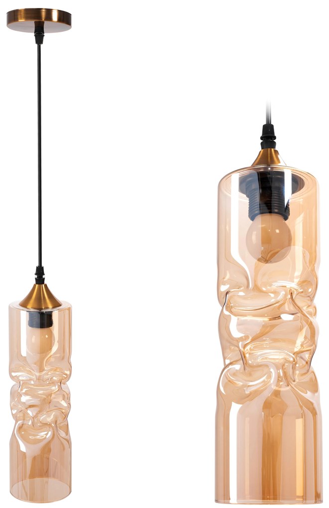 Hangende Glazen Plafondlamp APP901-1CP Goud