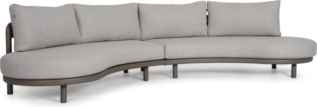 Hoek loungeset 4 personen Aluminium Taupe  Santika Furniture Santika