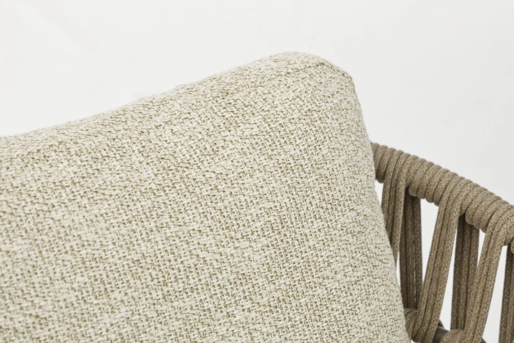 Tuinset Ronde Tuintafel 6 personen 158 cm Rope Zand/Beige Coco Viento/Trino