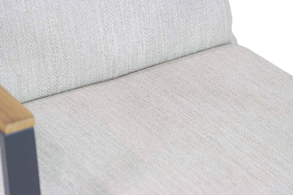 Tuinstoel Aluminium/teak Grijs-antraciet Hartman Lino