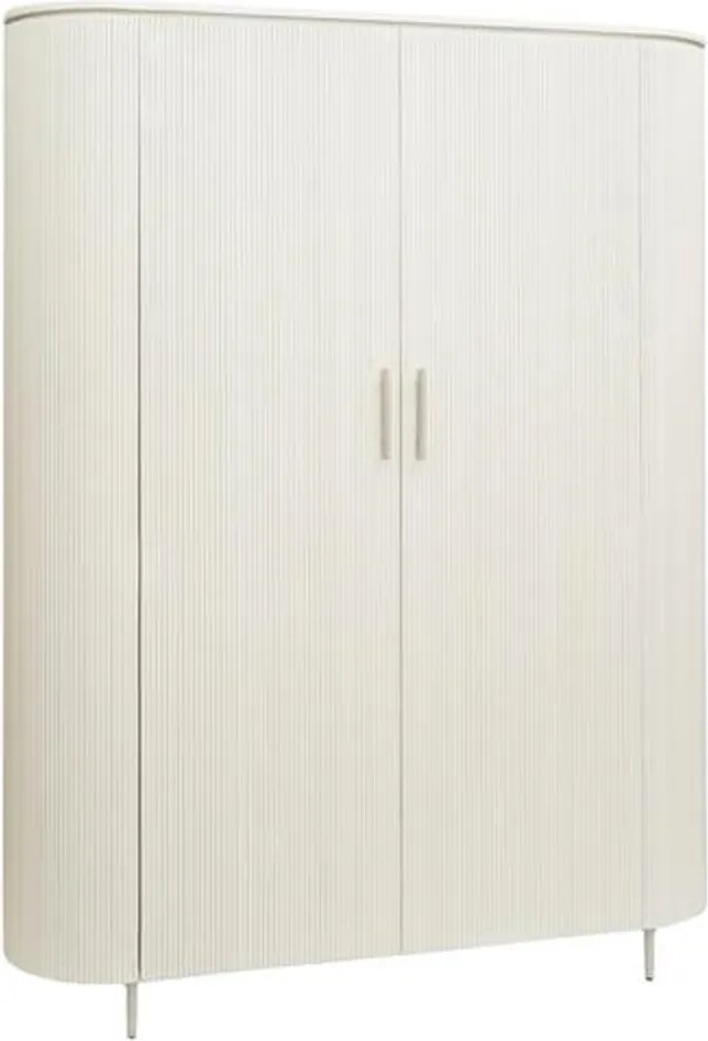 Beige Opbergkast Met Ribbels 145x190 - 145x45x190cm.