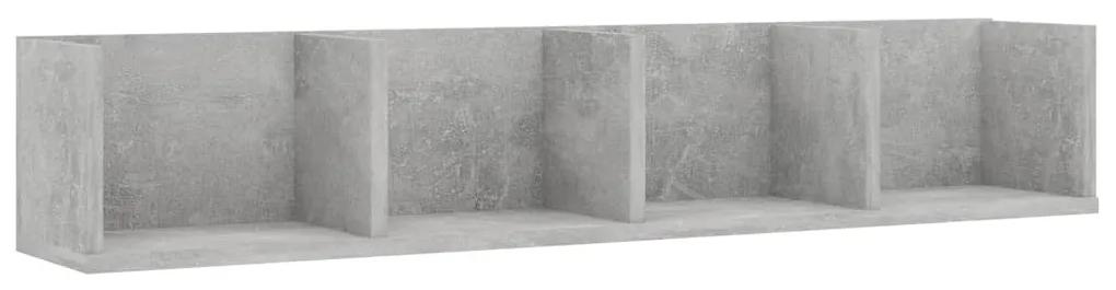 vidaXL Cd-wandschap 100x18x18 cm spaanplaat betongrijs