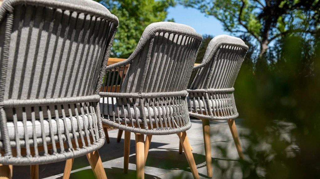 4-Seasons Sempre tuinstoel - Teak/Silver Grey (1 stuk) - OP=OP