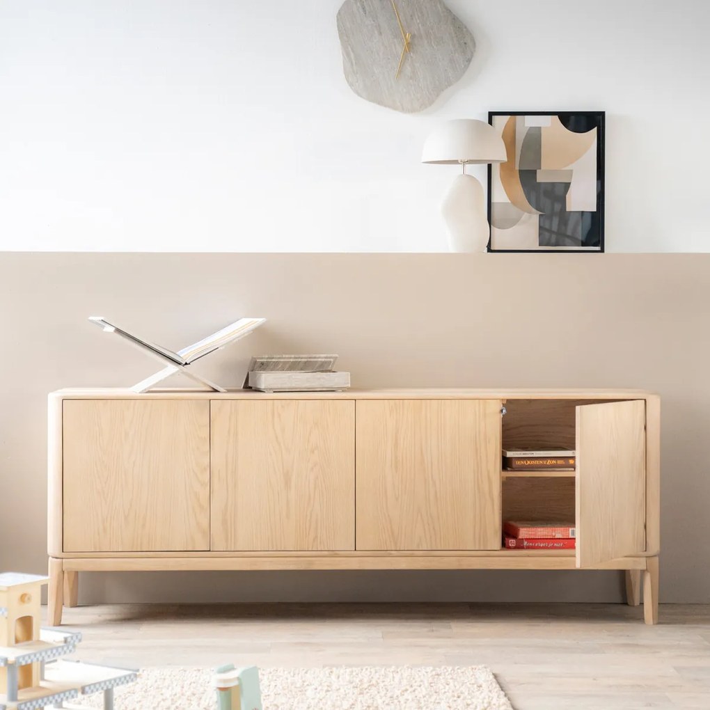 Groot Dressoir Licht Eiken - 200x40x75cm.