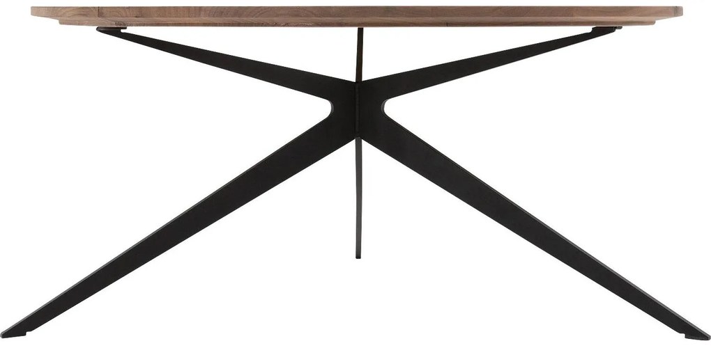 Goossens Excellent Salontafel Ferris rond, noten roodbruin, elegant chic, 70 x 33 x 70 cm