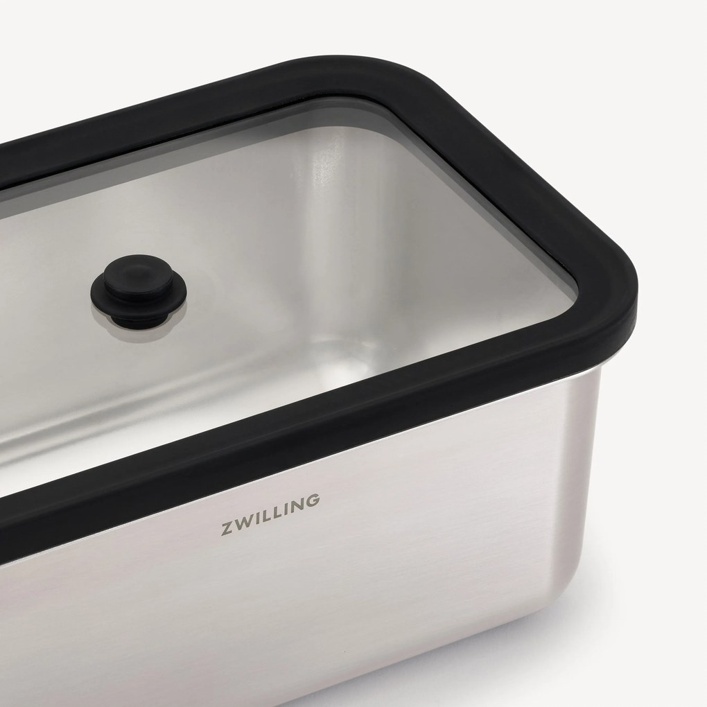 ZWILLING Fresh & Save STAINLESS Vacuümdozenset, S/M/L / 6-delig, Roestvrij staal, Zilver - Fresh & Save STAINLESS - ZWILLING