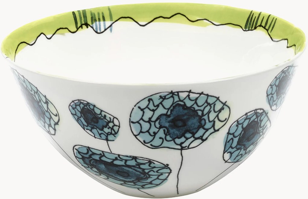 Serveerschaal Midnight Flowers van Fine Bone China