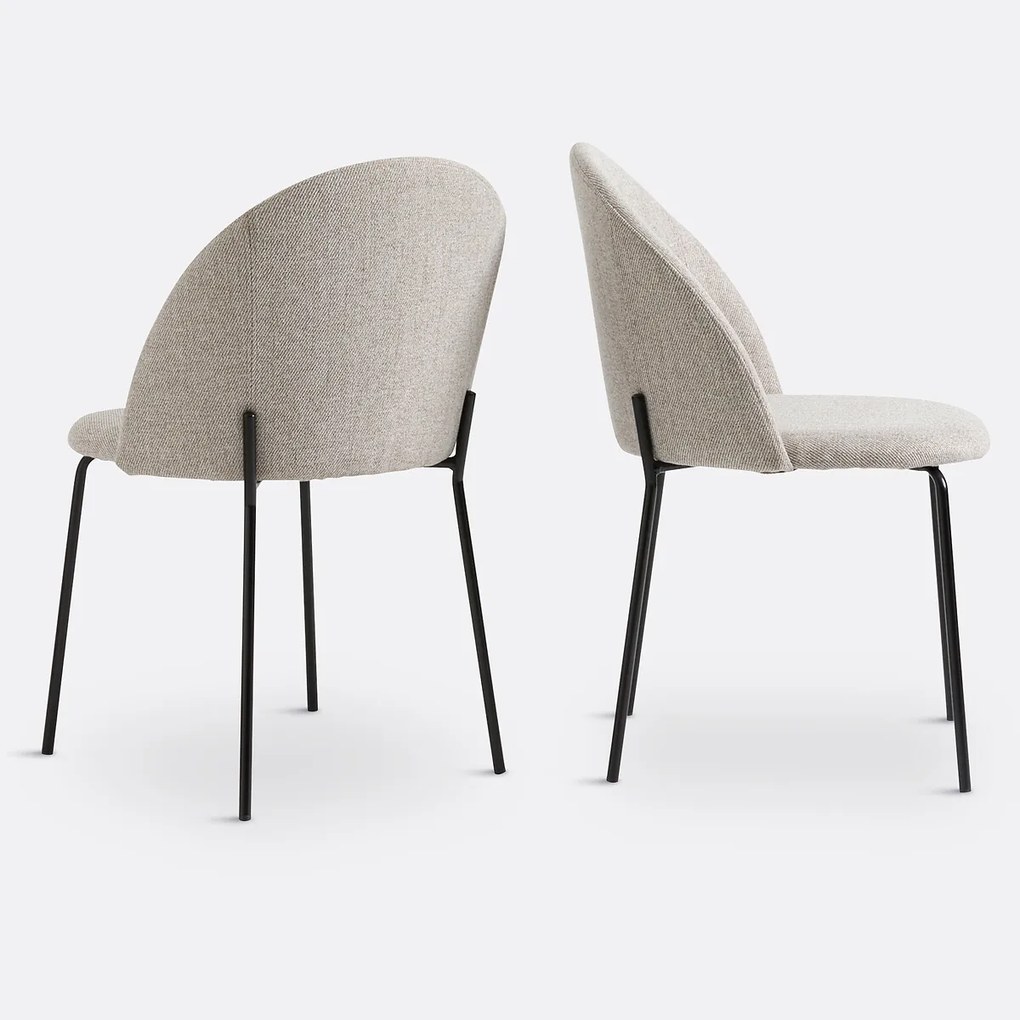 Set van 2 stoelen in mêlee stof, Nordie