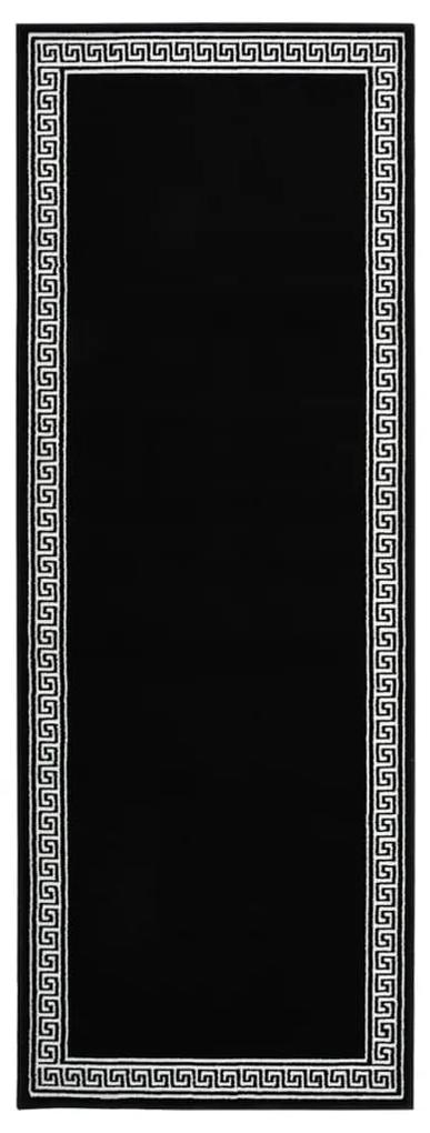 vidaXL Tapijtloper 100x250 cm BCF zwart met motief