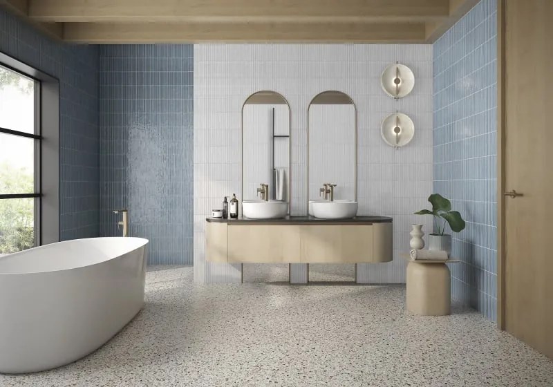 Jabo Pencil Kromo White mozaïektegel 35x35cm