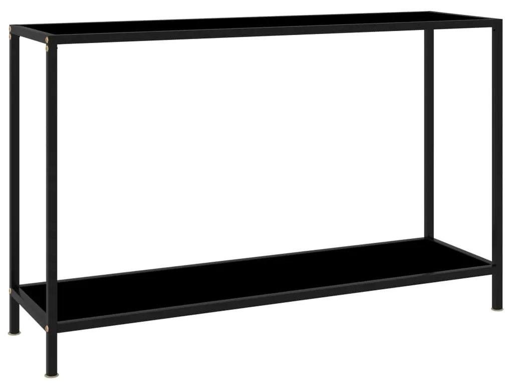 vidaXL Wandtafel 120x35x75 cm gehard glas zwart