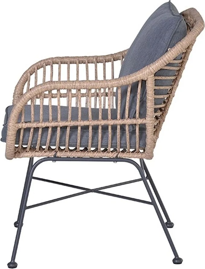 Garden Impressions Lucas tuinset 5-delig bruin - Rimini tuintafel 80x80 cm