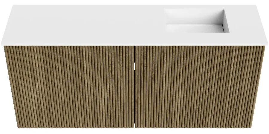 Mondiaz Joya 90cm toiletmeubel dusk met wastafel faye rechts zonder kraangat talc
