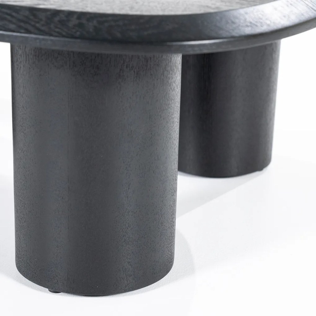 Eleonora Walter Zwarte Salontafel Kiezel Vorm 96x78 Cm - 96 X 78cm.