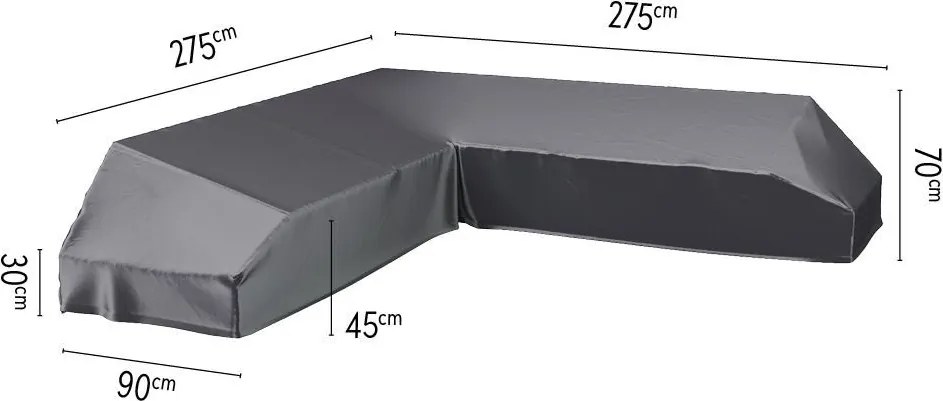 Platinum Aerocover platform loungesethoes - Ademende hoes voor loungeset met platform 275 x 275 x 90 x H30/45/70cm