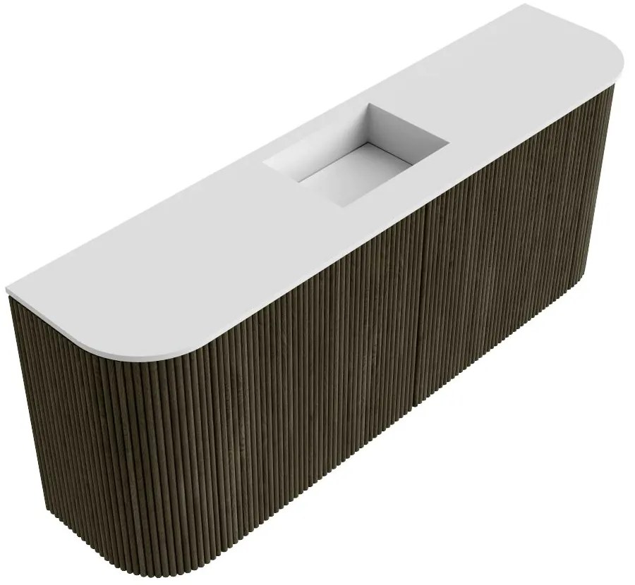 Mondiaz Joya 105cm toiletmeubel ronding links/rechts shadow met wastafel faye midden 1 kraangat talc