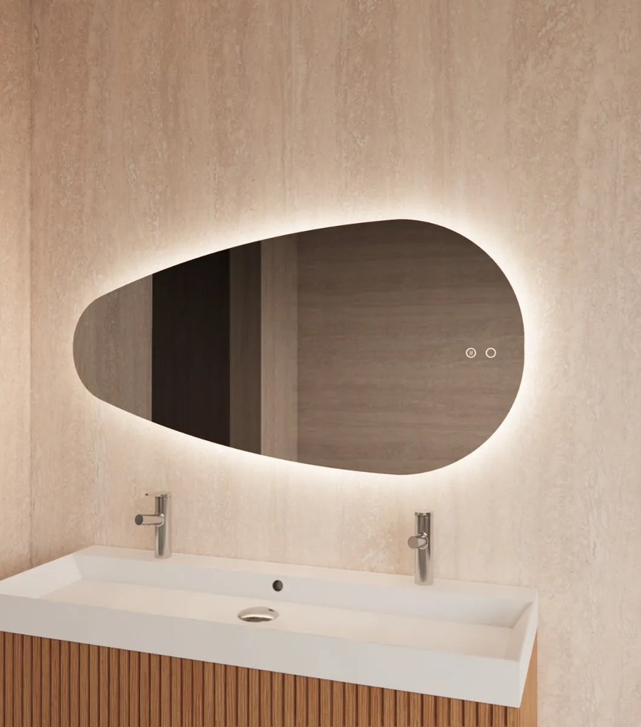 Gliss Design Thalia badkamer spiegel met verlichting 100x61cm