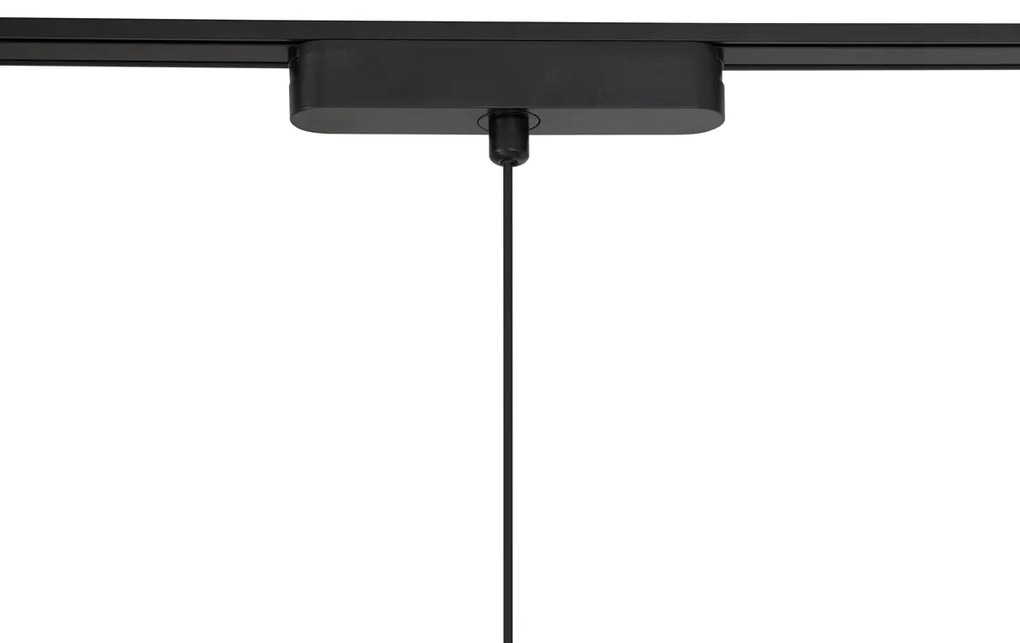 Modern railsysteem met 6 hanglampen zwart 1-fase - Magnetic Lance