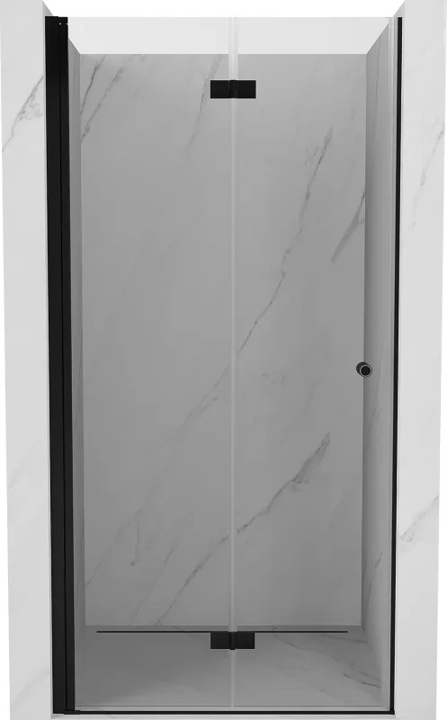 Mexen Mist-F opvouwbare douchedeur links 60 cm, transparant, zwart - 8A6-060-000-70-00-L