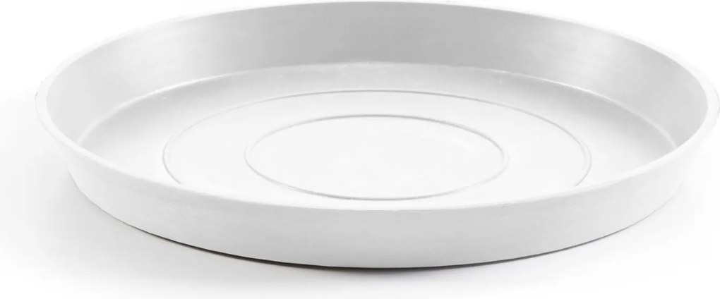 Ecopots onderschotel met waterreservoir- Rond - Pure White - Diameter 28,7 x H3 cm