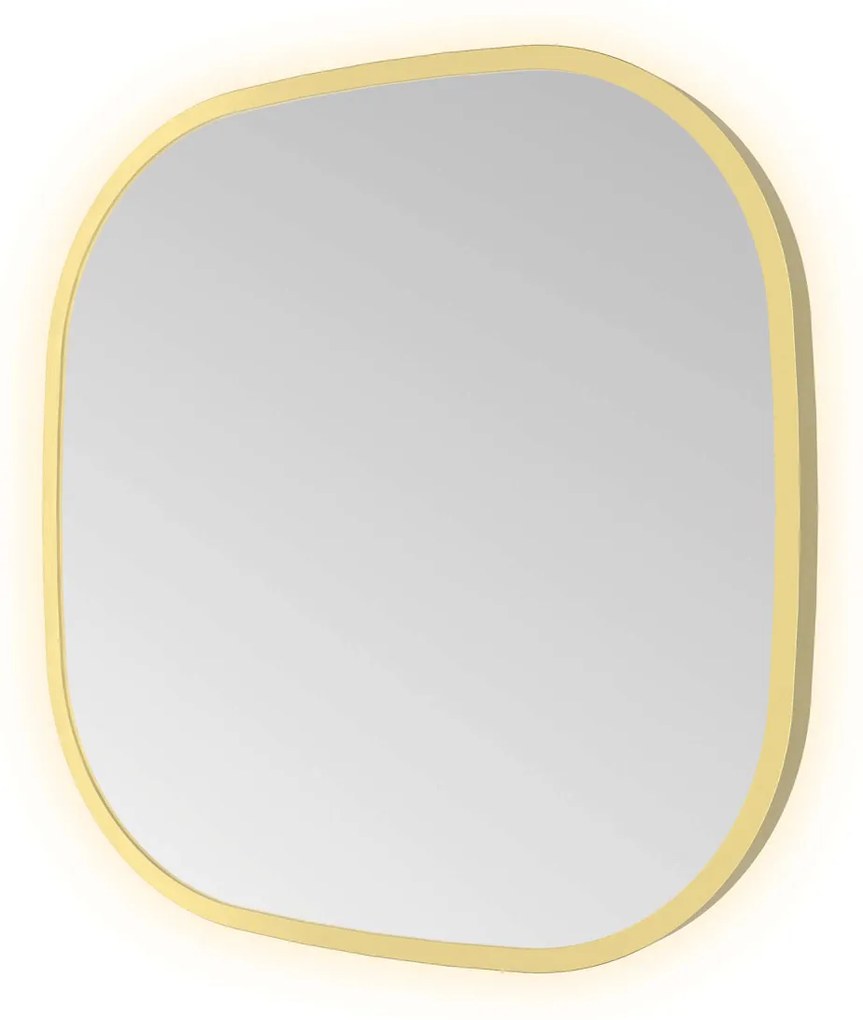 Hotbath &More Contour spiegel deens ovaal 40x40cm geborsteld messing PVD
