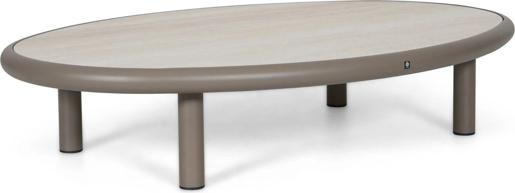 Stoel en Bank Loungeset 5 personen Aluminium Taupe Santika Furniture Santika