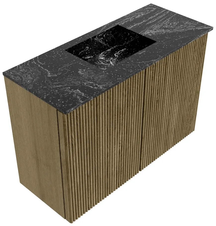 Mondiaz Joya DLux 60cm toiletmeubel dusk met wastafel faye midden zonder kraangat lava