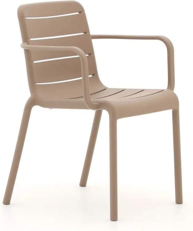 Dining tuinstoel | Forza Narni | Kunststof | Taupe | Stapelbaar | Kees Smit Tuinmeubelen