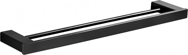 Mexen Pavo dubbele handdoekhouder, zwart - 7030425-70