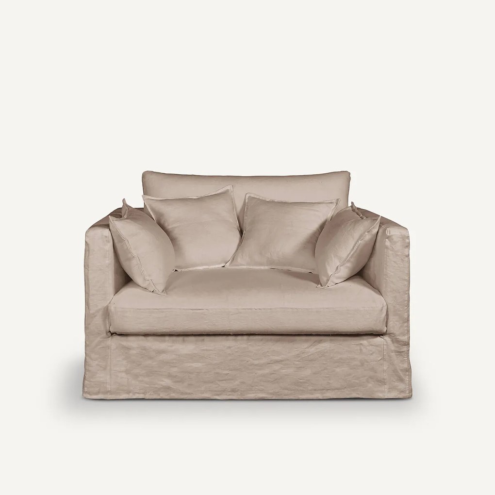 2-zitsbank in gekreukt linnen, Neo Kinkajou