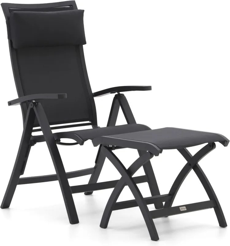 + 15% kassakorting | Verstelbare tuinstoel | Bellagio Lugo | Aluminium | Grijs | Kees Smit Tuinmeubelen