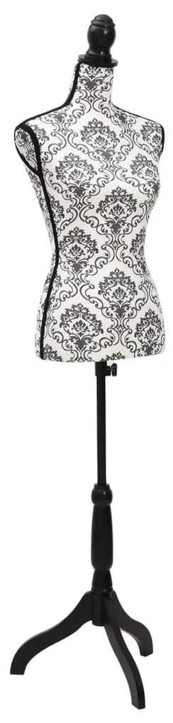 vidaXL Etalagepop torso vrouw zwart wit